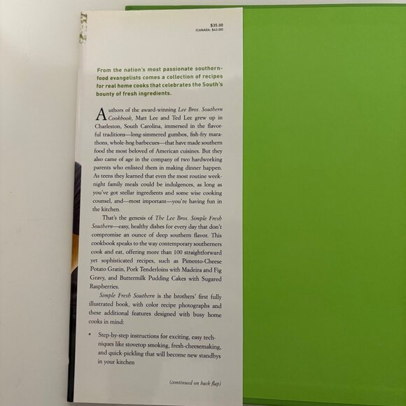 The Lee Bros Simple Fresh Southern Cookbook Hard Cover First Edition - Picture 4 of 10